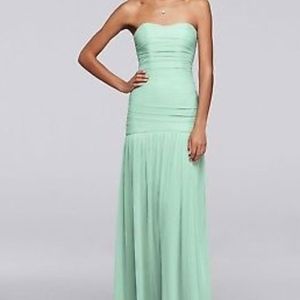 David's Bridal Bridesmaid dress mint size 0